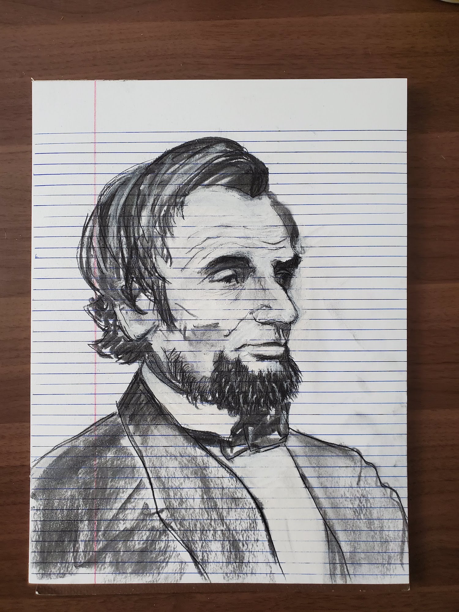 Abraham Lincoln Charcoal Drawing